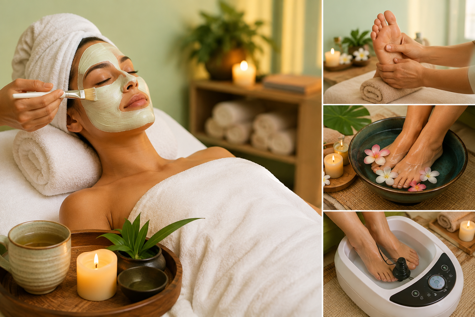 Experiencia Premium: facial completo+ masaje terapéutico + reflexología podal + desintoxicación iónica !!! En una sola sesión.